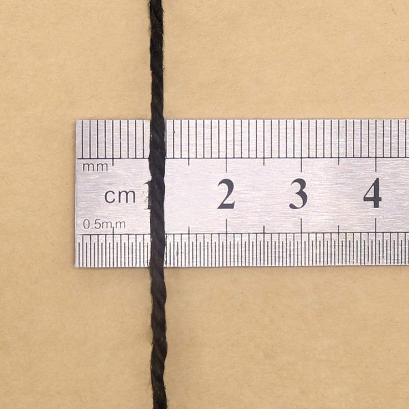 Vivifying 656 Feet Black Jute Twine, Natural 2mm Jute Cord for Crafts, Halloween Wrapping, Garden (Black) - Image 2